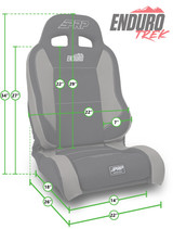 PRP EnduroTrek Reclining Suspension Seats Kit for Jeep Wrangler JK/JKU (Pair) - Black