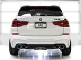 AWE Tuning 20-25 BMW X3 M/M Comp (F97) AWD SwitchPath Axle-Back Exhaust - Chrome Silver Tips