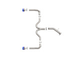 aFe Takeda 20-21 Kia Forte GT 1.6L (t) 3in to 2.5in SS Axle-Back Exhaust System w/ Blue Flame Tips