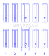 King Engine Bearings Mazda 626 F8 (Size +0.50mm) Main Bearing Set