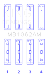King Engine Bearings Honda/Acura C32A1/C32A6/C35A1 (Size +0.75mm) Main Bearing Set