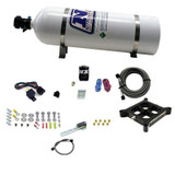 Nitrous Express Dry Single Entry Billet Crossbar Plate System 100-500hp (4150 Flange) w/15lb Bottle