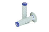 Renthal Soft/Firm MX Dual Compound Grips Tapered 1/2 Waffle - Gray/Blue