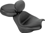 Mustang 02-08 Honda VTX1800 Retro, S, T Wide Touring 2PC Seat w/ Driver Backrest - Black