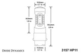 Diode Dynamics 3157 LED Bulb HP11 LED - Amber Set of 6