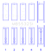 King Engine Bearings Chevrolet 151/153 (Size STD) Main Bearing Set