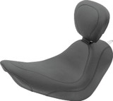 Mustang 06-17 Harley Softail Wide Tire(200mm)Wide Tripper Solo Seat w/Driver Backrest - Black