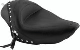 Mustang 04-21 Harley Sportster 3.3 GAL Standard Touring Solo Seat w/Studs - Black