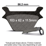 EBC 87-99 Harley-Davidson Sportster XLH 1200 Rear Right FA-SFA-TT-X Brake Pads