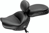 Mustang 09-17 Yamaha V-Star 950, 950 Tourer Std Touring 2PC Seat w/Driver Backrest Studs - Black