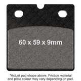 EBC 88-89 BMW R 65 Single Rotor Front Left Semi-Sintered Vee Brake Pads