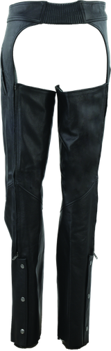 Kuryakyn Leather By River Road Plains Leather Chaps Black Womens - Small