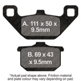 EBC 86-87 Kawasaki ZL 600 A Front Left/Right Semi-Sintered V Brake Pads