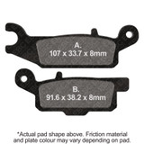 EBC 08-13 Yamaha YFM 250 Raptor Front Right R Series Sintered Brake Pads