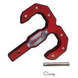 Gen-Y Hulk 2.5 32K Tow Hook 2.5in Shank w/GH-097 Pin/GH-011 Twist Clip - Black/Red