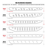 Go Rhino RB30 Slim Line Running Boards 57in. - Tex. Blk (Boards ONLY/Req. Mounting Brackets)