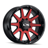 ION Type 143 20x9 / 8x170 BP / 18mm Offset / 125.2mm Hub Gloss Black/Red Machined Wheel