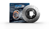 SHW 03-08 Lamborghini Gallardo 5.0L Right Rear Cross-Drilled Lightweight Brake Rotor (400615602C)