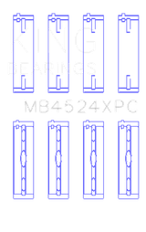 King Engine Bearings Nissan VR38DETT (Size .026) pMaxKote Performance Main Bearing Set