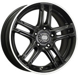 Enkei FD-05 17x7 4x100 40mm Offset 72.62 Bore Dia Black Machined Wheel