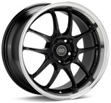 Enkei PF01SS 17x8 5x114.3 50mm Offset 75mm Bore Diameter Gloss Black w/ Machined Lip