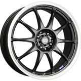 Enkei J10 16x7 5x100/114.3 38mm Offset 72.62mm Bore Dia Matte Black w/ Machined Lip Wheel