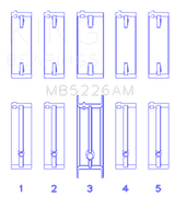 King Engine Bearings Mazda 626 F8 (Size +0.50mm) Main Bearing Set