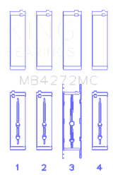 King Engine Bearings Holden Alloytec 175/190 (Size +.026mm) Main Bearing Set