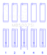 King Engine Bearings G.M.C. Saturn (Size +0.50mm) Main Bearing Set