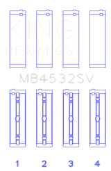 King Engine Bearings Mercedes Benz Om 642.822/36/910/20/30/70 (Size +0.25mm) Main Bearing Set