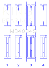King Engine Bearings Ford 232 (Size +1.0mm) Main Bearing Set