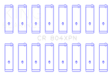 King Engine Bearings Ford 260Ci 289Ci 302 5.0L Windsor (Size STDX) Connecting Rod Bearing Set