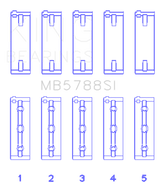 King Engine Bearings Suzuki J24B (Size +1.0mm) Main Bearing Set