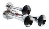 Kleinn Chrome Triple Horn/ 12.5In/10In/7.5In - Chrome-Plated Zinc Alloy