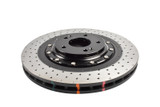 DBA 22-23 Hyundai Kona N Front 5000 Series 2-Piece Drilled Rotor w/Black Hat