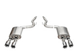 Corsa 24+ Ford Mustang Dark Horse 5.0L 3in Dual Rear Axle-Back w/Twin 4.5in Polish Straight Tips