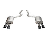 Corsa 24+ Ford Mustang Dark Horse 5.0L 3in Dual Rear Axle-Back w/Twin 4.5in Black PVD Slash Tips