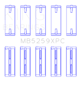 King Acura B18A1/B1/C1/C5 K20A / K24A (Size 0.25mm) Performance Coated Main Bearing Set