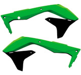 Acerbis 16-18 Kawasaki KX450F Radiator Shroud - Green/Black