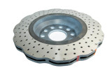 DBA 14-21 Volkswagen GTI (w/Perf Pkg 310mm Rear Disc) Rear 4000 Series Drilled Wavy Rotor w/Slv Hat