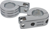 Bikers Choice Chrome Billet Highway Peg Mounts for 1.25 Inch Engine Guard Universal Custom Pr