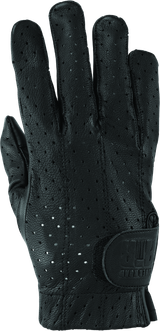 Kuryakyn Leather By River Road Tucson Leather Perforated Gloves Black - Medium