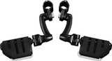 Kuryakyn Longhorn Trident Dually Offset Highway Pegs 1-1/4 in Clamp Black