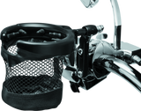 Kuryakyn Drink Holder Mesh Basket with Perch Mount Universal Gloss Black