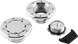 Kuryakyn Flush Mount Gas Caps Non-Vented Chrome