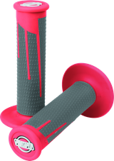 ProTaper Full Diamond Clamp-On Grips - Red/Dark Gray