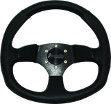 DragonFire Racing Steering Wheels - D-Shaped- Vinyl- Black- 0in offset