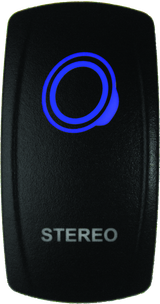 DragonFire Racing Lighted Switch Stereo On/Off Blue