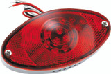Bikers Choice Chrome LED Cateye Taillight Red Lens DOT Universal