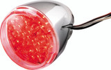 Bikers Choice Chrome LED Rear Billet Turn Signal Red Dual Circuit Clear Lens Universal Custom